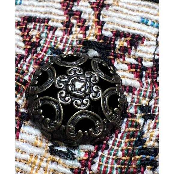 VTG 90s Bobbie Brooks Noah's Ark Animals Buttoned Vest Sz M Tapestry Boho Whimsy - Picture 5 of 7